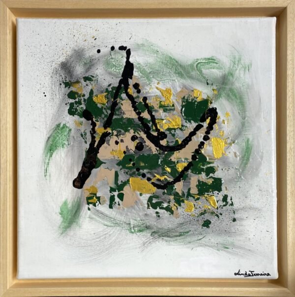 tableau abstrait vert (2)