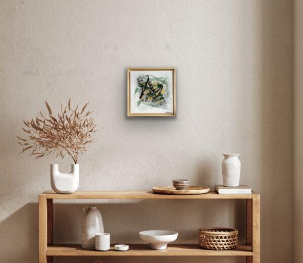 tableau abstrait vert tableau abstrait vert