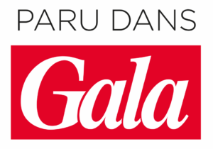 Logo du magazine Gala, où la marque a été présentée pour son engagement dans les décorations murales faits main artisanale et éthique.