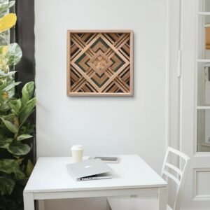 Montréal | Mosaïque de bois Tableau en bois massif