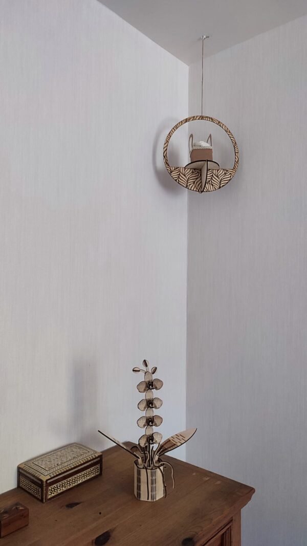 suspension ronde étagere feuillage 1