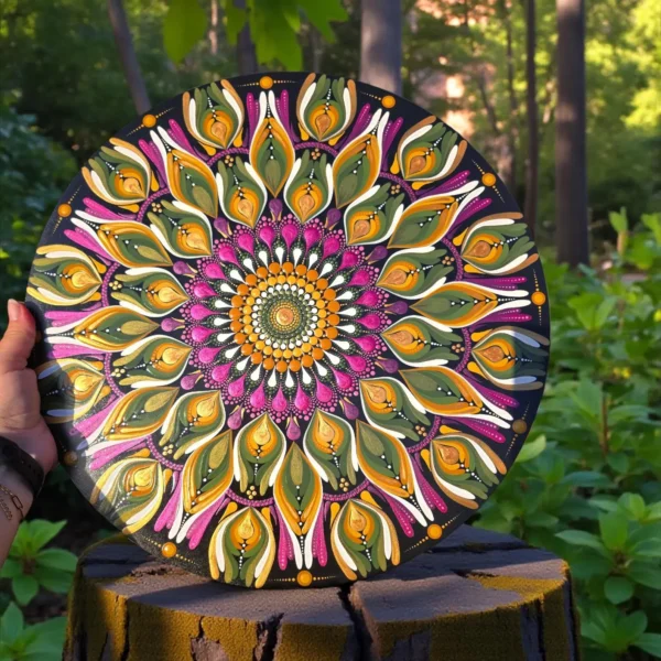 tableau 40cm vert fuchsia