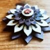 🌸 Fleur Murale en Bois – Décoration Artisanale & Élégante | Créa Coquelicot