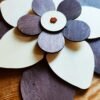 🌸 Fleur Murale en Bois – Décoration Artisanale & Élégante | Créa Coquelicot